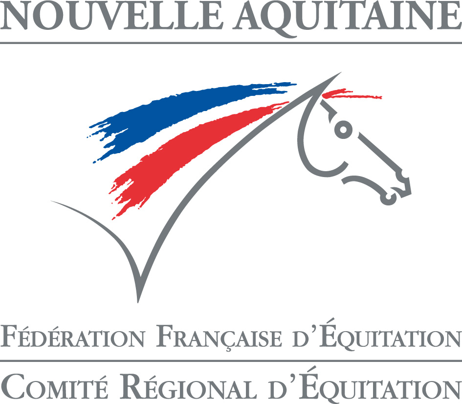 Le logo du comité régional d'aquitaine de l'équitation