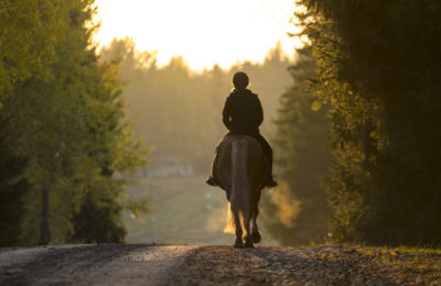Balade à cheval en automne